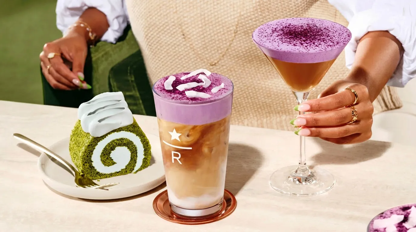Starbucks Purple Reign ube drinks featuring Filipino purple yam flavor